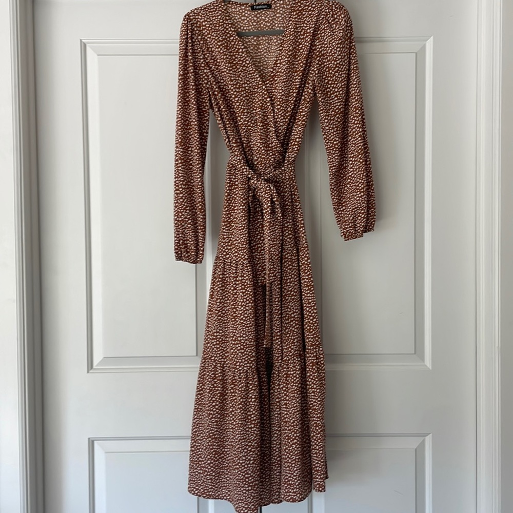 Burnt orange maxi dress